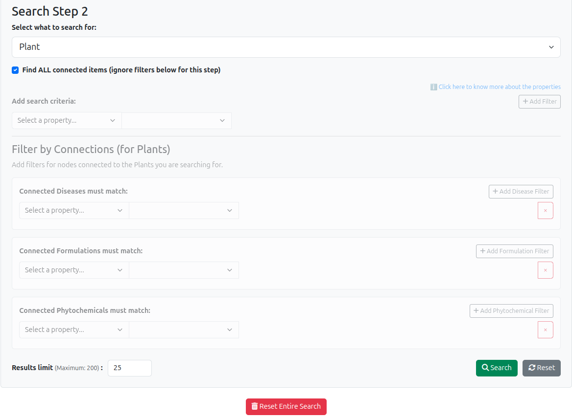 Example of searching within results